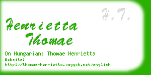 henrietta thomae business card